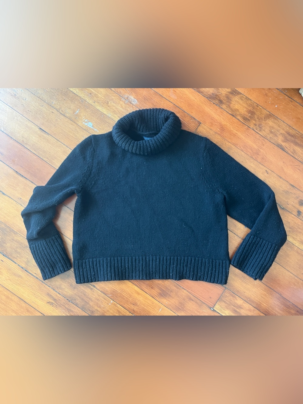 Ralph Lauren Black Cashmere / Wool Turtleneck Sweater